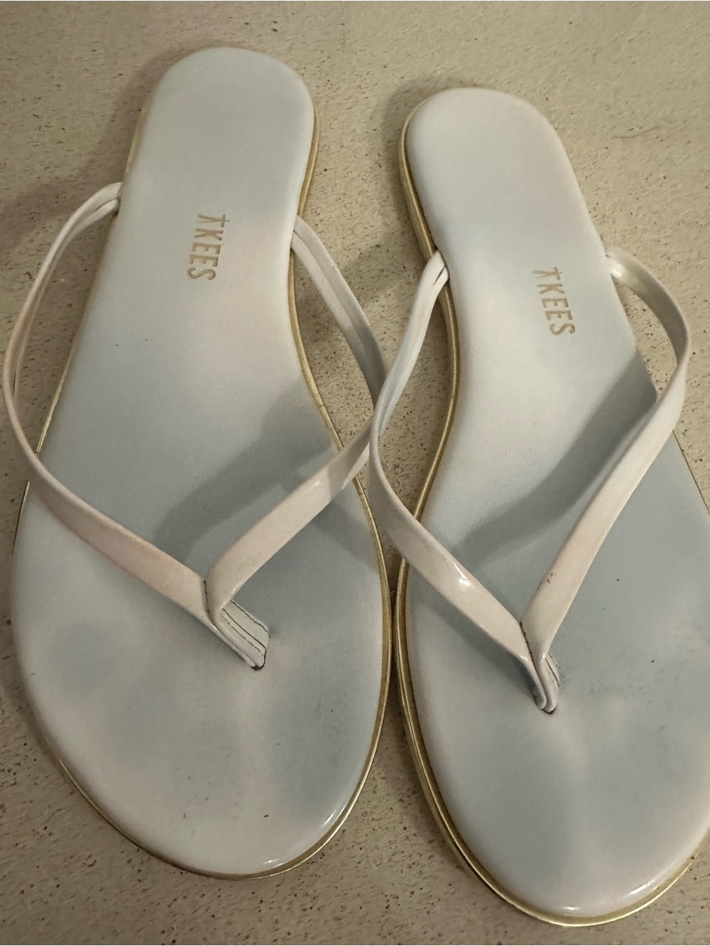 TKEES Women’s White Flip Flop Sandals